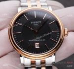 Replica Tissot Carson Premium Black Dial 2-Tone Rose Gold Watches Citizen 8215